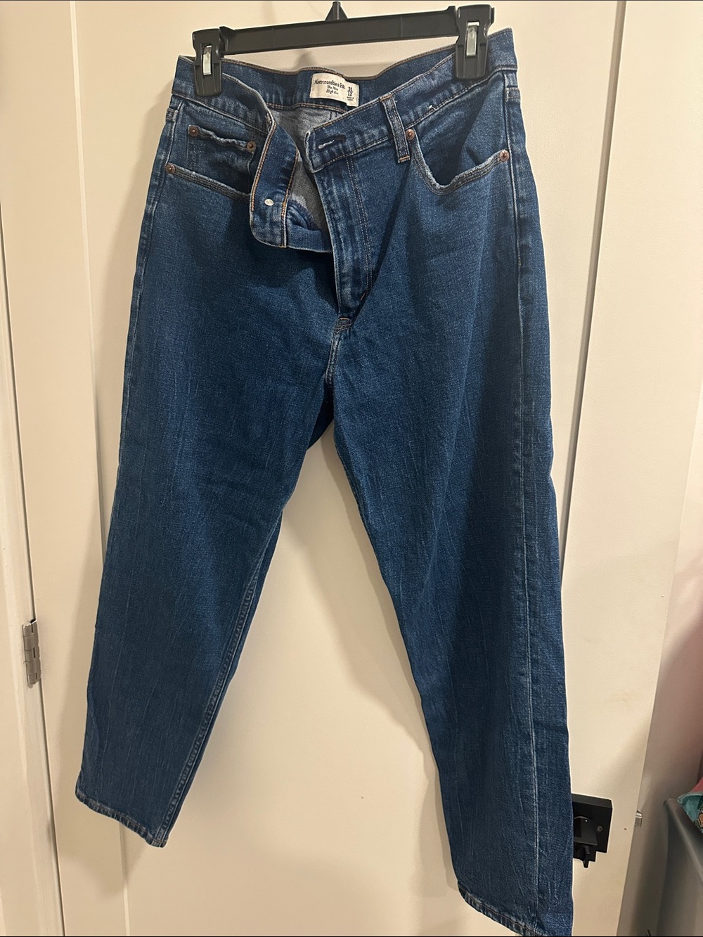 Women’s Blue The Mom High Rise Straight-Leg Jeans
